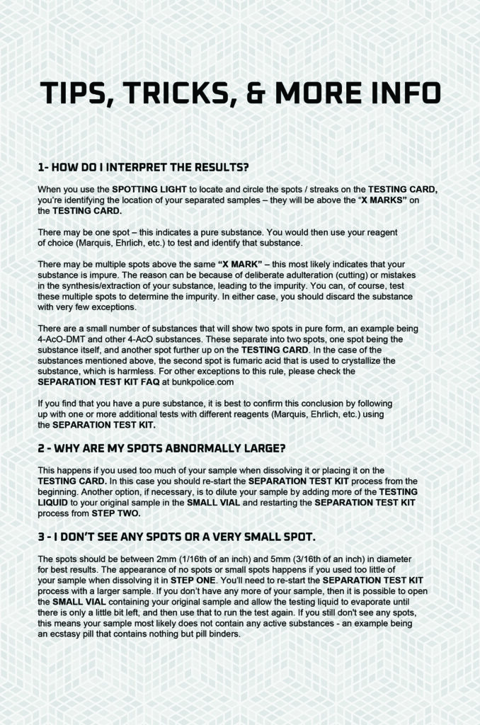 Separation Test Kit Basics
